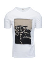 Men's printed t-shirt S1434 V-11A- white