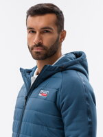 Men's mid-season jacket - V2 dark blue C601