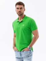 Men's plain polo shirt S1374 - green