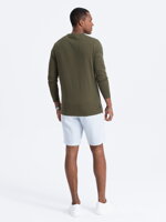 Men's plain longsleeve L138 - olive