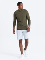 Men's plain longsleeve L138 - olive