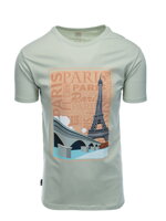 Men's printed t-shirt S1434 V-6B- green