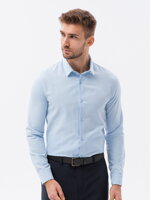 Men's shirt with long sleeves - V8 light blue K642