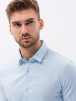 Men's shirt with long sleeves - V8 light blue K642