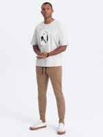 Men's sweatpants P867 - brown