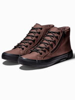 Men's ankle shoes T352 - dark brown