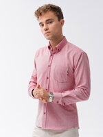 Men's shirt with long sleeves - red K643