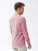 Men's shirt with long sleeves - red K643