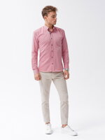 Men's shirt with long sleeves - red K643