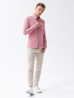 Men's shirt with long sleeves - red K643