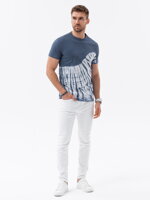 TIE DYE men's cotton T-shirt - dark blue V4 S1617