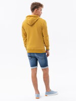 Men's zip-up sweatshirt B977 - mustard