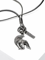 Men's necklace on the leather strap A210
