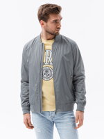 Men's mid-season bomber jacket C439 - grey
