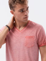 Men's plain t-shirt S1388 - coral