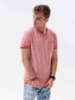 Men's plain t-shirt S1388 - coral