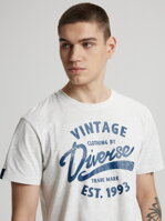 Men's printed T-shirt ASSAJ VII S1816 - white melange