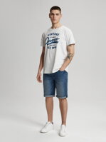 Men's printed T-shirt ASSAJ VII S1816 - white melange