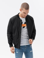 Men's mid-season quilted jacket C538- black