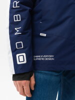 Men's winter jacket C455 - dark blue