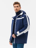 Men's winter jacket C455 - dark blue