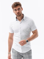 Men's shirt with short sleeves K541 - white