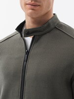 Men's zip-up sweatshirt C453 - khaki
