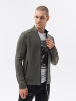 Men's zip-up sweatshirt C453 - khaki