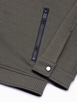 Men's zip-up sweatshirt C453 - khaki