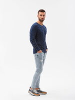 Men's sweater E195 - dark blue