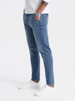 Men's denim pants CARROT FIT - blue V1 OM-PADP-0117