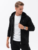 Men's sweatshirt set unbuttoned sweatshirt + pants - black V2 Z62