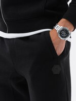Men's sweatshirt set unbuttoned sweatshirt + pants - black V2 Z62