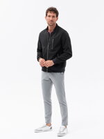 Men's mid-season bomber jacket C513 - black