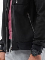 Men's mid-season bomber jacket C513 - black
