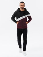 Men's hooded sweatshirt - black V2 B1419