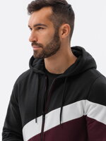 Men's hooded sweatshirt - black V2 B1419