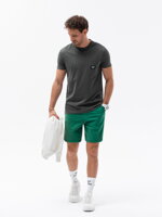Men's cotton t-shirt with pocket - graphite V11 S1743