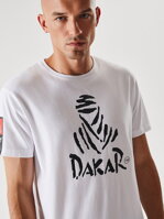 Men's printed T-shirt DKR 0122 S1834 - white