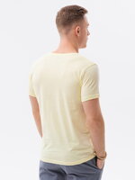 Men's plain t-shirt S1369 - light yellow