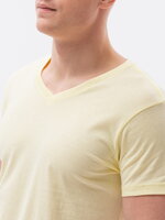 Men's plain t-shirt S1369 - light yellow