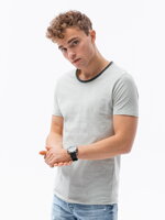 Men's plain t-shirt S1385 - light grey
