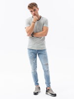 Men's plain t-shirt S1385 - light grey