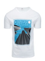 Men's printed t-shirt S1434 V-5A- white