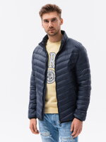 Men's mid-season quilted jacket C528 - navy