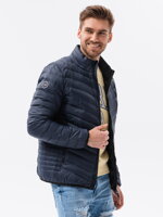 Men's mid-season quilted jacket C528 - navy