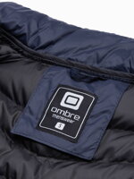 Men's mid-season quilted jacket C528 - navy