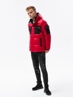 Men's mid-season quilted jacket C457 - red