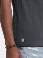 Men's plain t-shirt S1385 - dark grey