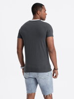 Men's plain t-shirt S1385 - dark grey